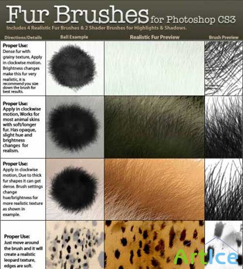   Photoshop - Fur Brushes