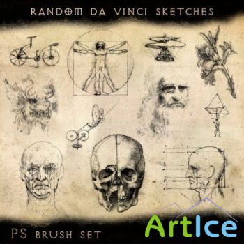   Photoshop - Random Da Vinci Sketches