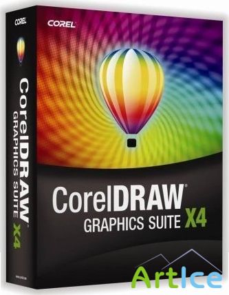 CorelDRAW Graphics Suite X4 RETAIL (Multy/Rus)DVD + SP1 + Рус. Интерактивный курс