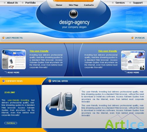DesignLoad flash website template 607