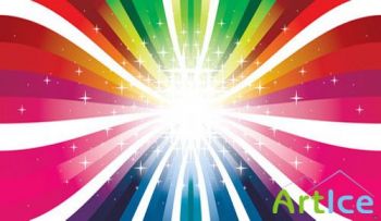 Colorful Rays Vector