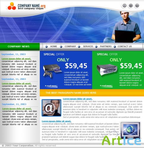 DesignLoad flash website template 935