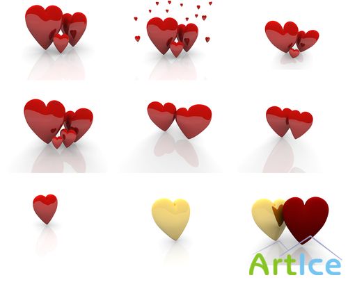 Lovely Valentine Hearts Graphics