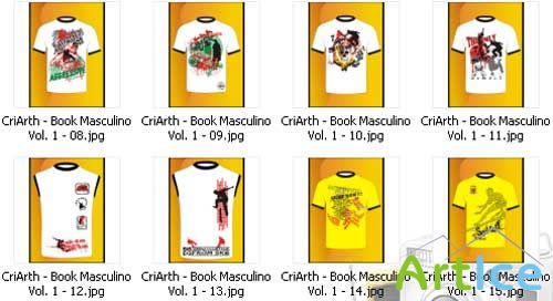 T-shirts CriArth - Book Masculino Vol. 1 (08-15)