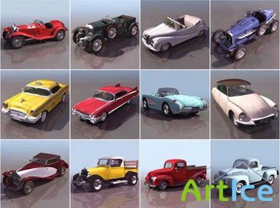 Retro Cars 3D Models
