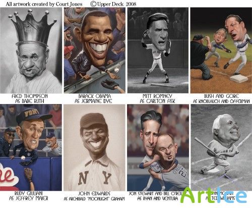 Celebrity Caricatures by Court Jones