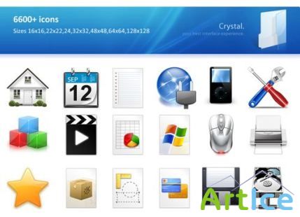 Over 6000 Icons Crystal Icons Collection
