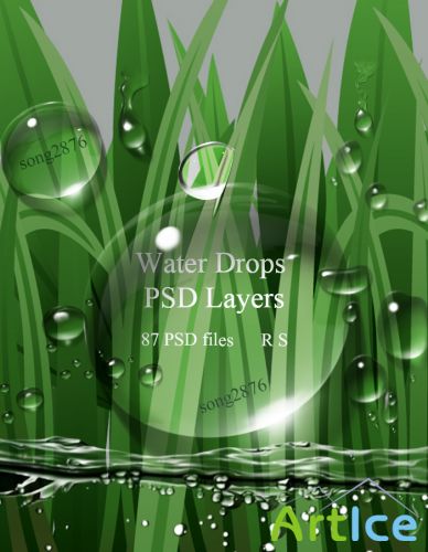 Water drops PSD Layers Set