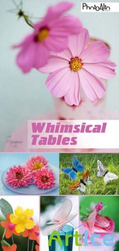 Whimsical Tables - HQ Flowers Clipart