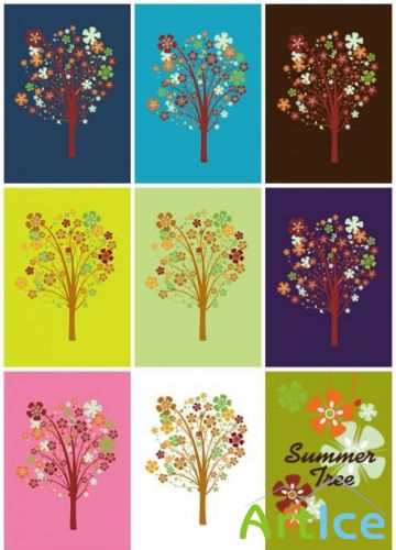 Awesome Vector Summer Tree