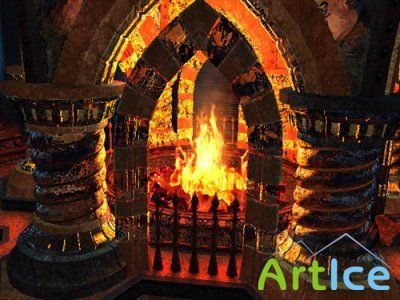 Crystal Fireplace 3D Screensaver 1.0