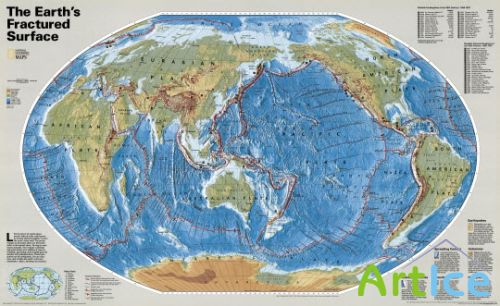 National Geographic Earth's Tectonic Plates Map