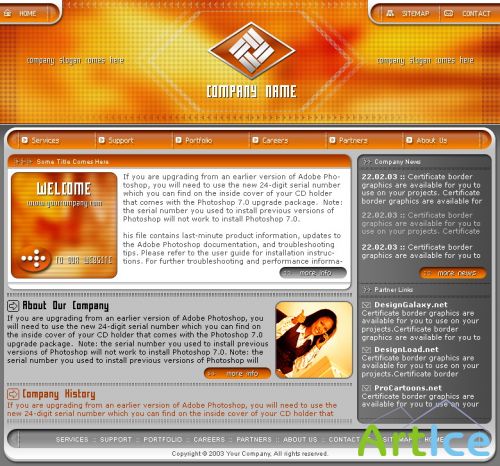 DesignLoad flash website template 4757
