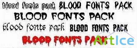 Blood Fonts Pack