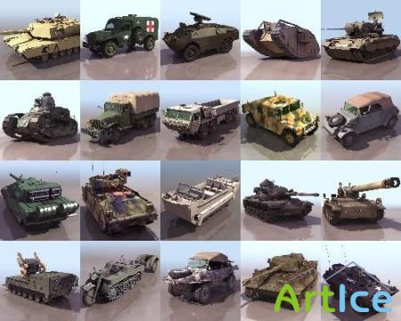 18 Military 3DsMax Models