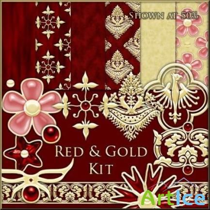 Clipart - Red Gold Kit