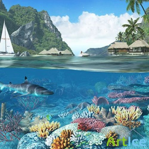 Caribbean Islands 3D Screensaver And Animated Wallpaper 1.0 Build 1