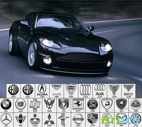 High Quality Car Logos Photoshop Brushes