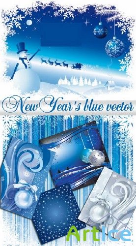 New Year's blue vector