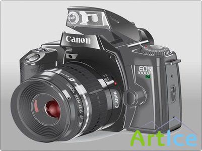 Awesome Camera Canon EOS100FN vector