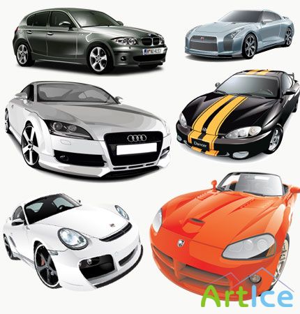 collection of vector cars