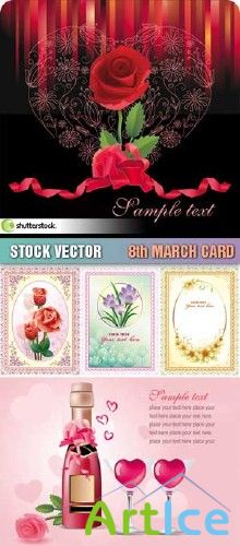 Stock Vector - 8th March Card