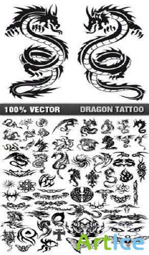 Stock Vector - Dragon Tattoo
