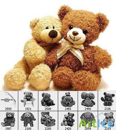 18 Teddy Bear Clip Art Photoshop Brushes