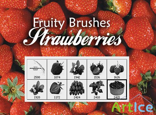 Fresh Strawberry Pictures Photoshop Brushes