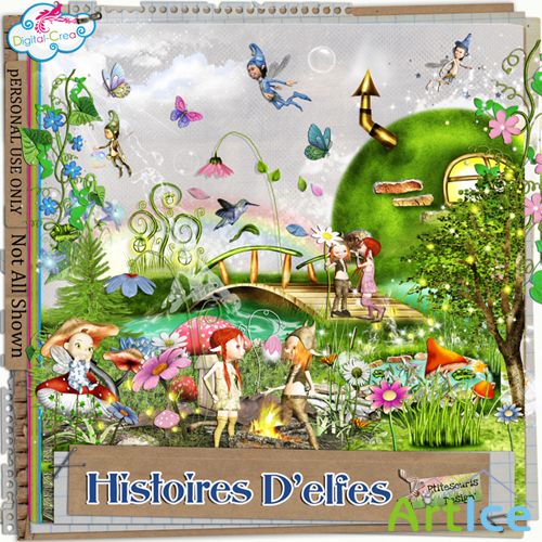 Scrap-collection "Stories of the Elf" + Add On to naboru.Skrap-set "Histoires d'Elfes" ("Stories of