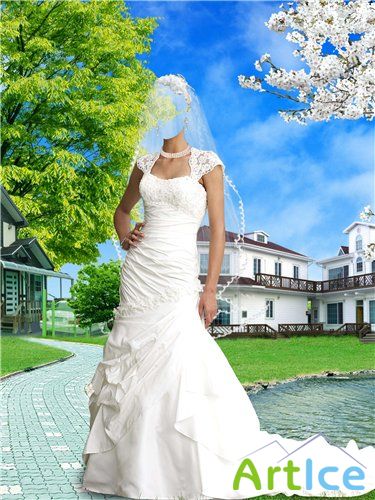 Шаблон для фотошоп – Шикарная невеста