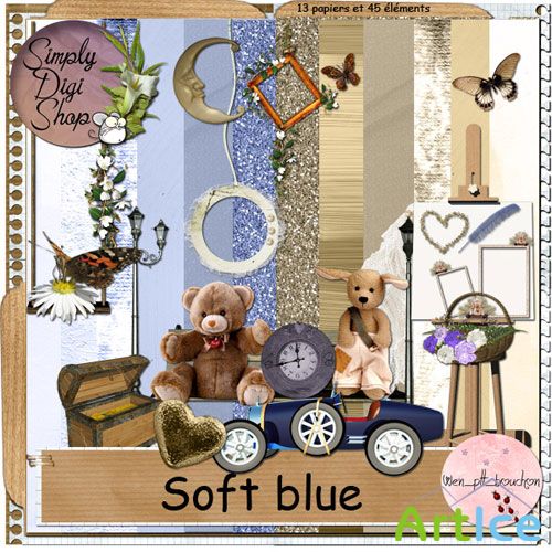 Scrap-kit Soft Blue