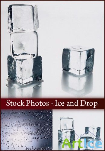 Stock photos - ice and drop