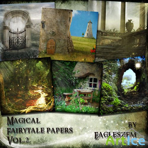Backgrounds for photoshop - Magical Fairytale Papers
