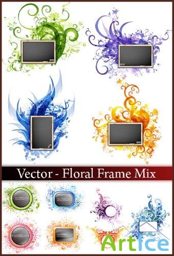 Vector - Floral Frame Mix