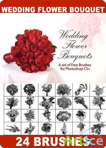 Wedding Flower Bouquet Photoshop Brushes