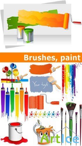 Brushes, paint