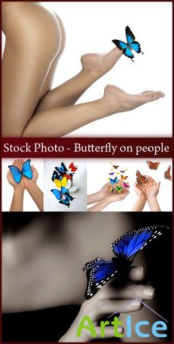 Stock Photo - Butterfly on people