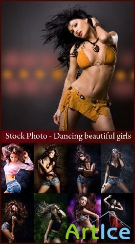 Stock Photo - Dancing beautiful girls
