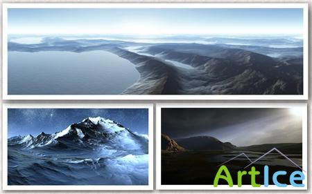 20 Dual Screen 3D Landscapes Wallpapers