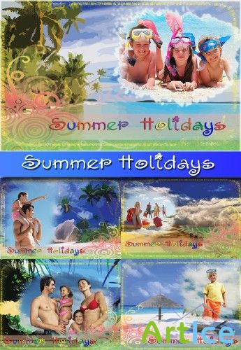    "Summer Holidays" (15 PNG  + 15 PSD)