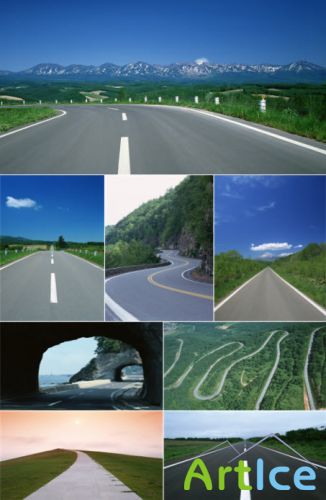 Klipart  Landscapes featuring Roads