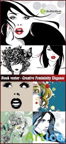 Stock vector - Creative Femininity Elegance