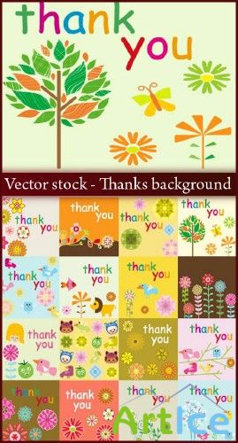 Thanks background - Vector stock
