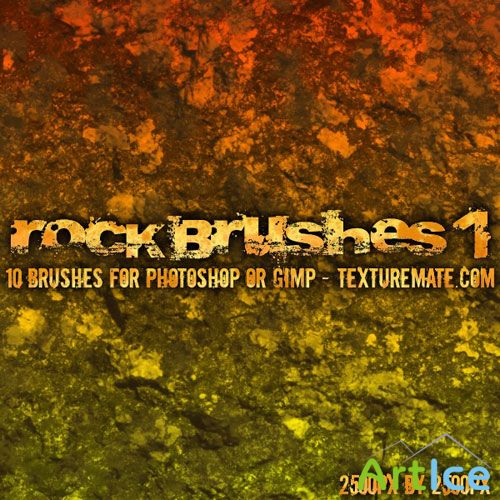 Rock Brush Pack for Photoshop or Gimp