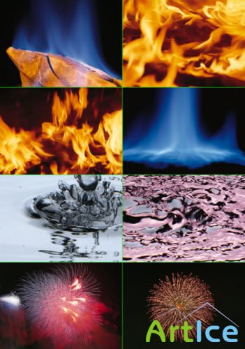 Klipart  Flames, Sparks & Waters