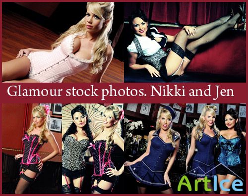 Glamour stock photos. Nikki and Jen