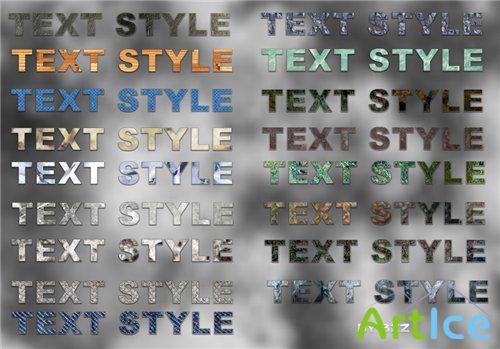 Text styles for Photoshop