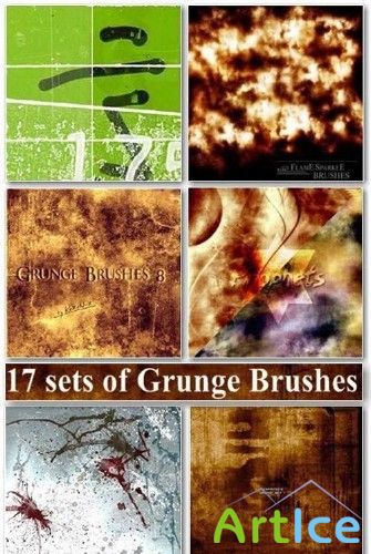 17 sets of Grunge Brushes