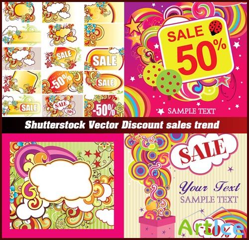 Shutterstock Vector Discount sales trend